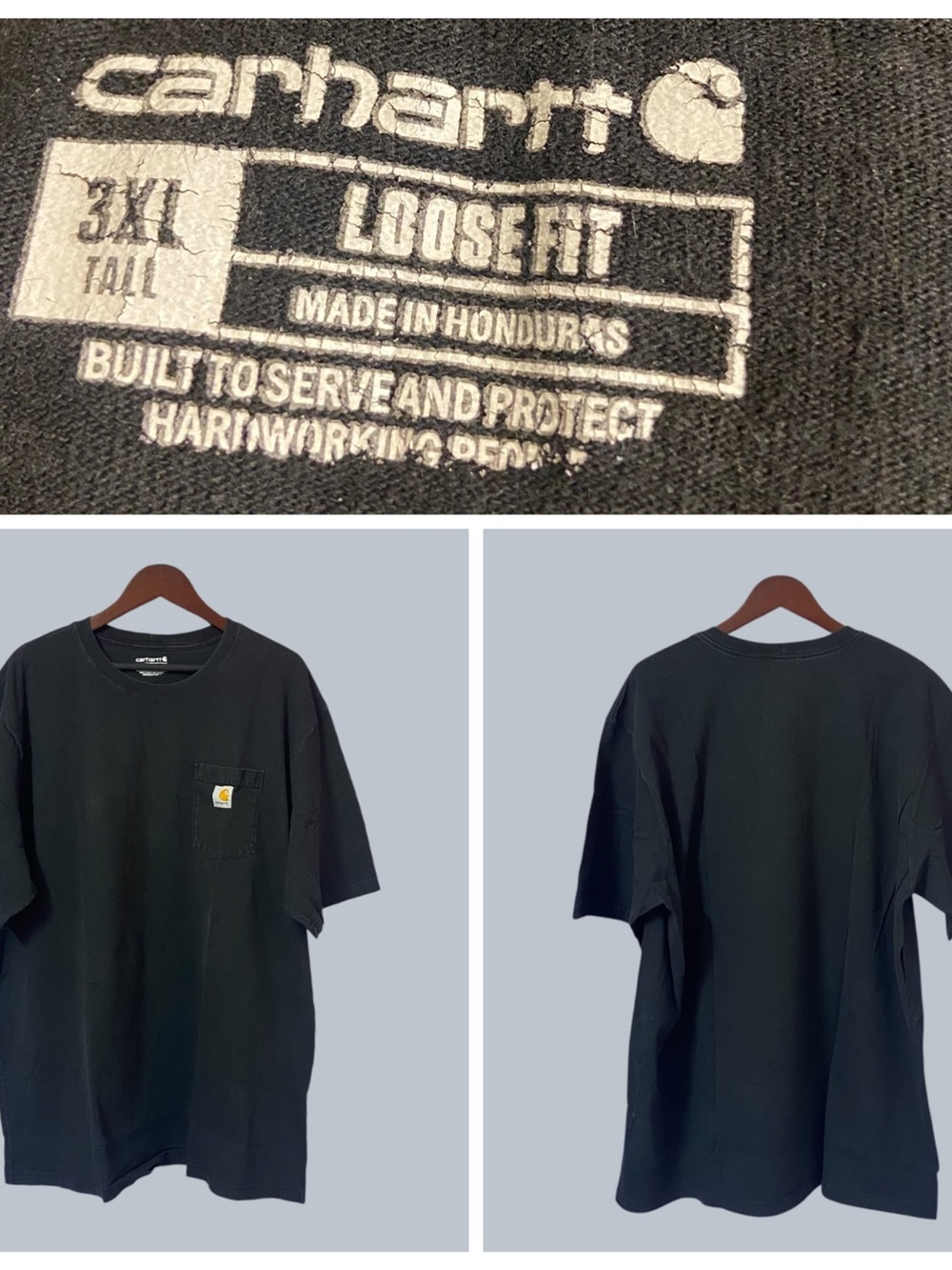 Carhartt K87 Loose Fit Heavyweight Short-Sleeve Pocket T-Shirt Mens 3 XL Bundle - Picture 12 of 14